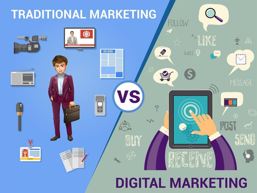 Sự khác nhau của Digital Marketing và Marketing truyền thống