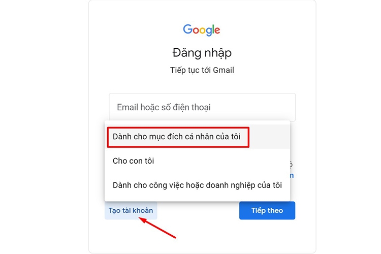 Hướng dẫn chi tiết cách tạo Gmail (Hình 2)