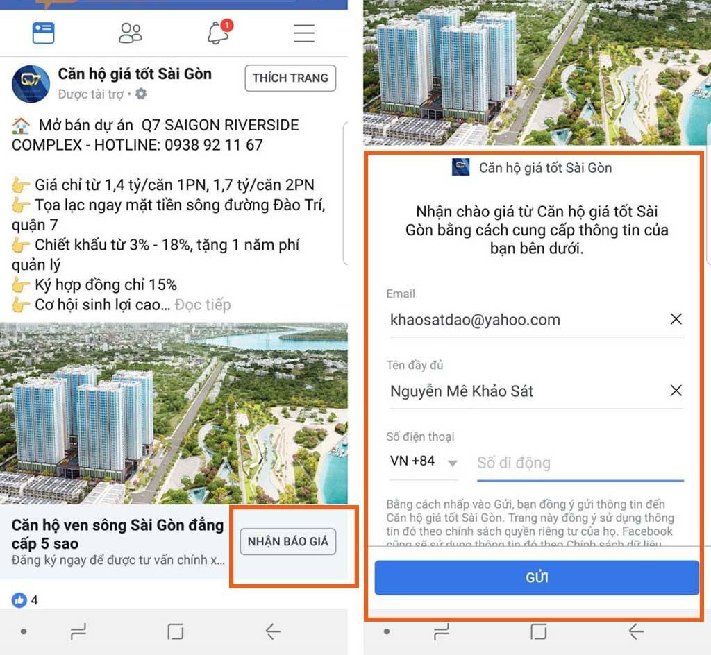 Quảng cáo bất động sản hiệu quả với Lead Ads (form trong Facebook)