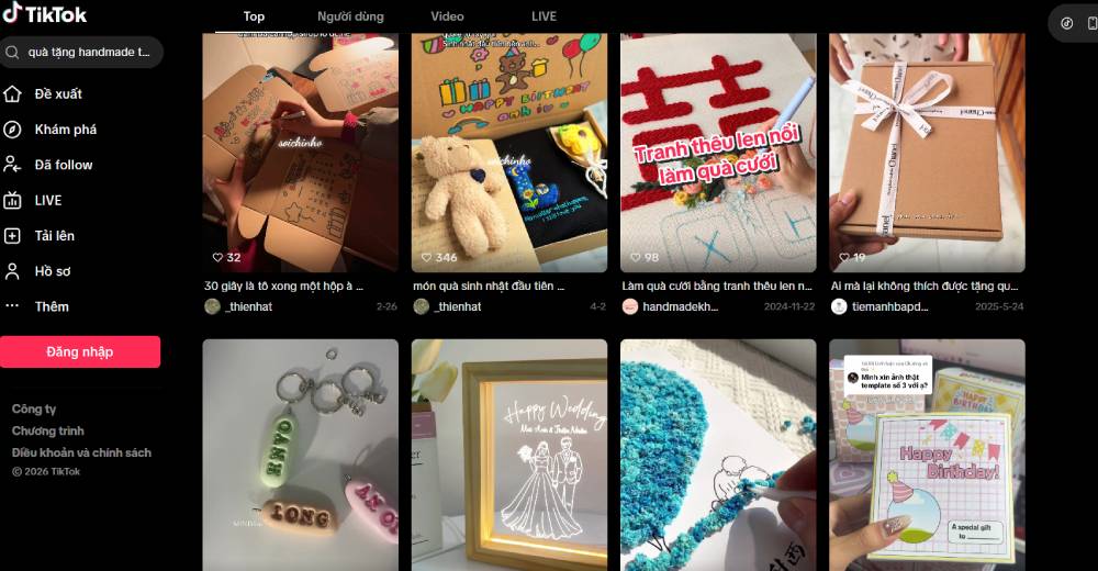 Đồ handmade rất phù hợp để làm quà tặng trong các dịp lễ quan trọng