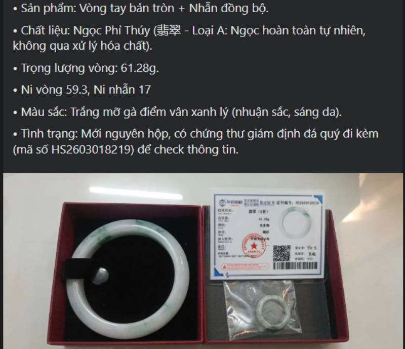 Cung cấp đầy đủ thông tin về sản phẩm: nguồn gốc, chất liệu,... tăng niềm tin cho khách hàng