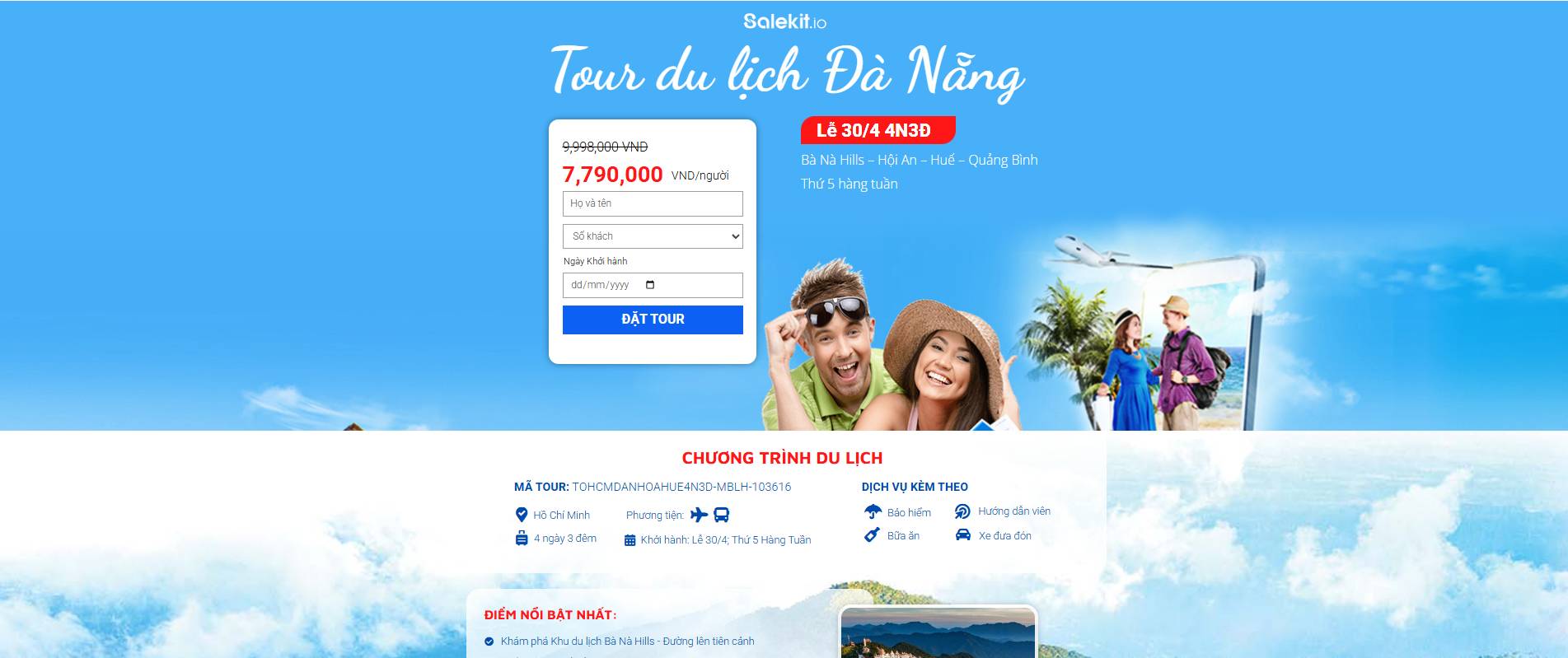 Cách quảng cáo du lịch thu hút: Từ reach ảo đến khách thật 6 Landing page du lịch nên có form vì mục tiêu chính không phải là “cho xem” mà để lấy lead (khách hàng tiềm năng)
