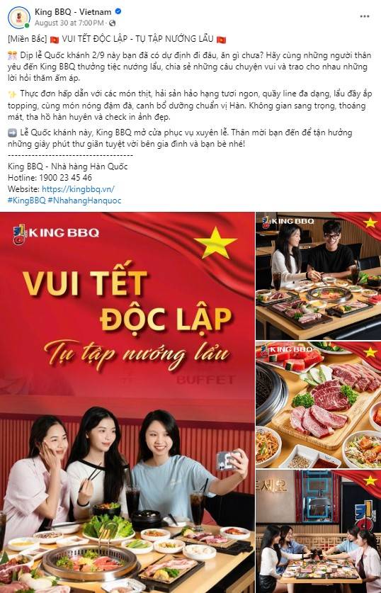 Dịp lễ Tết, nhu cầu ăn ngoài tăng cao, quảng cáo se giúp thu hút khách đến quán.