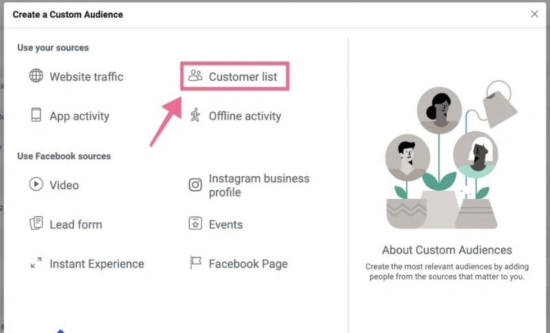 Tạo tệp Custom Audience để remarketing được thành công hơn