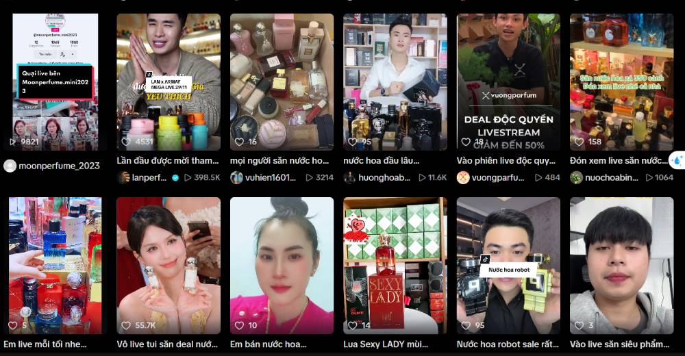 Nên livestream bán nước  hoa trên nền tảng nào?