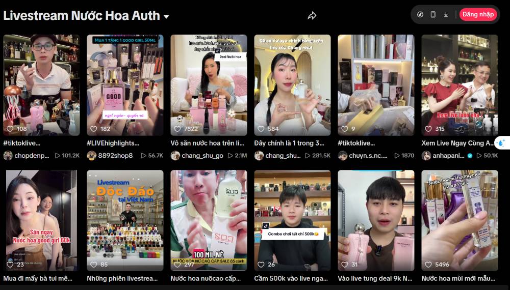 Live stream được xem là cách quảng cáo nước hoa tốt nhất hiện nay