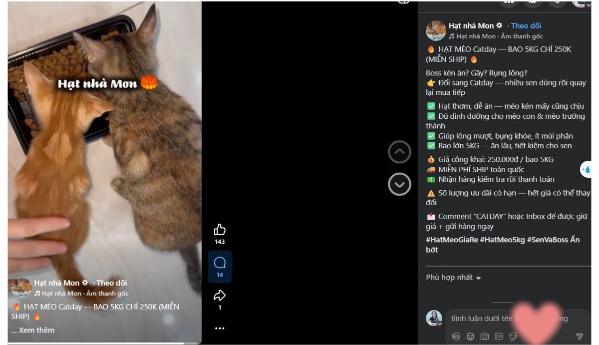 Video quảng cáo thường có tỉ lệ tương tác cao hơn