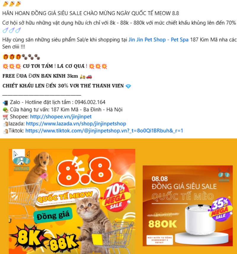 Mẫu content khuyến mãi và kích cầu mua sắm