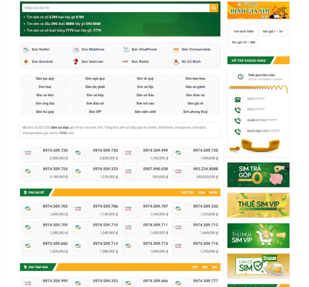 Lưu ý khi chạy quảng cáo sim số đẹp