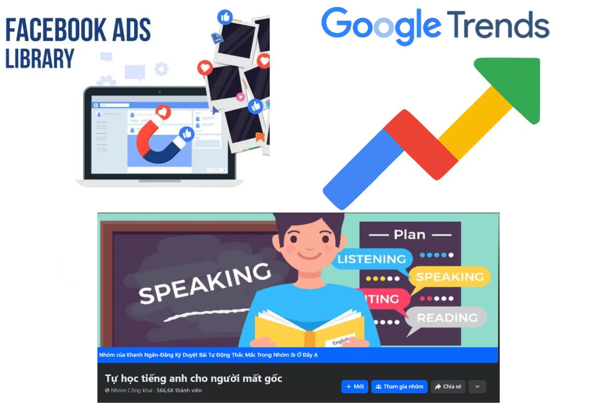 3 nguồn phổ biến hỗ trợ nghiên cứu nội dung và insight học viên