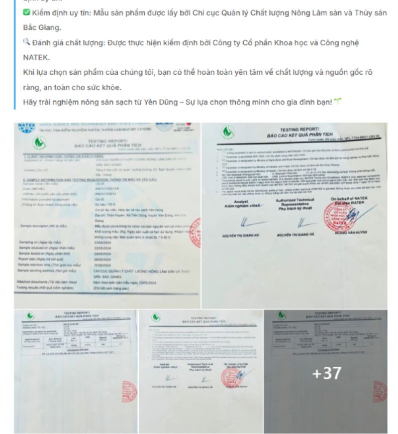 Nên công khai các giấy chứng nhận về sản phẩm để tăng uy tín 