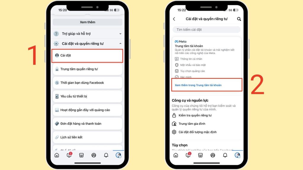 Khóa tạm thời Facebook trên điện thoại (Mobile)