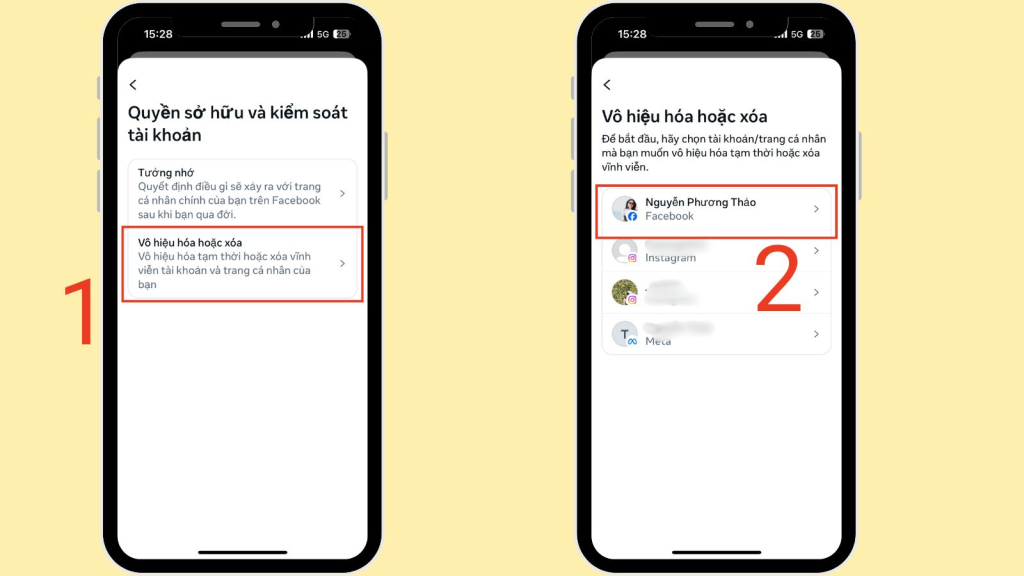 Khóa tạm thời Facebook trên điện thoại (Mobile)
