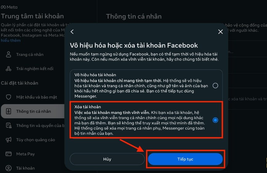 Xóa vĩnh viễn Facebook trên máy tính (Desktop)