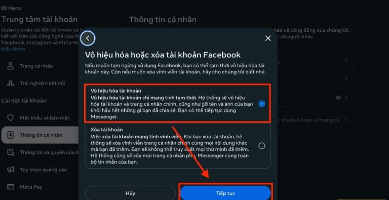 Cách khóa tài khoản Facebook tạm thời và xóa vĩnh viễn