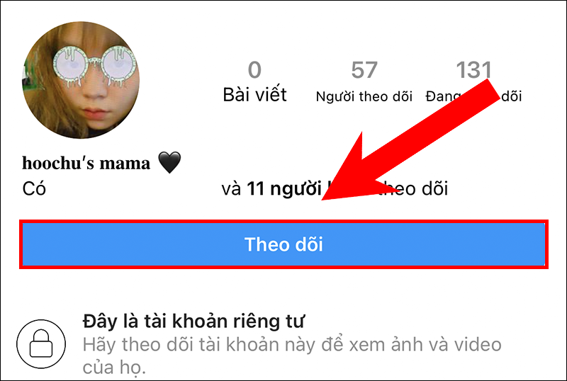 Gửi yêu cầu theo dõi