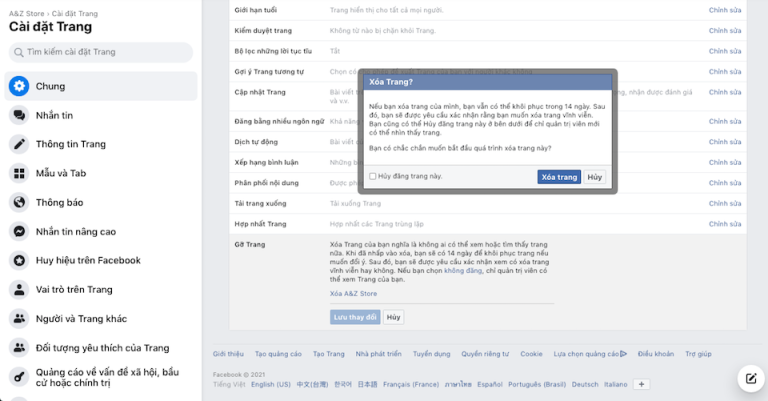 Cách xóa Fanpage Facebook đơn giản (cập nhật 2026)