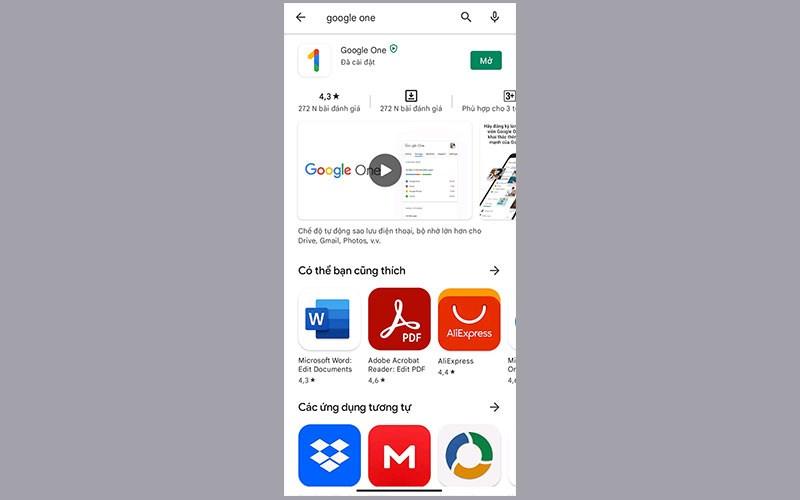 Tải từ CH Play nếu chưa có ứng dụng
