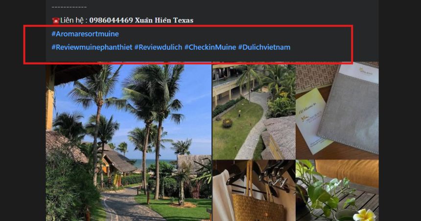 Hashtag phổ biến chủ đề du lịch