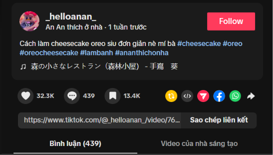 Hashtag trên TikTok 