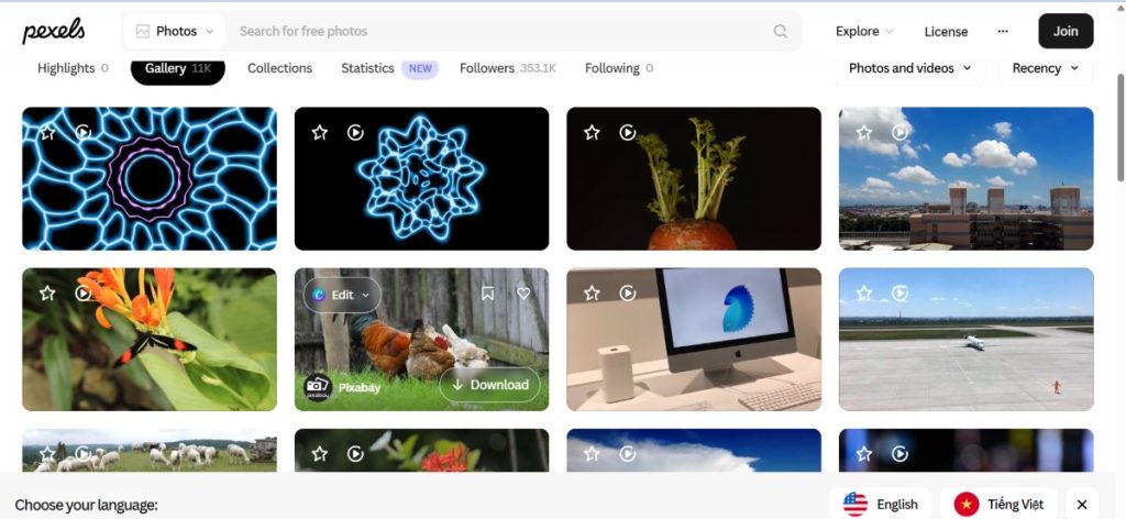 Pexels là kho thư viện ảnh và video miễn phí bản quyền 