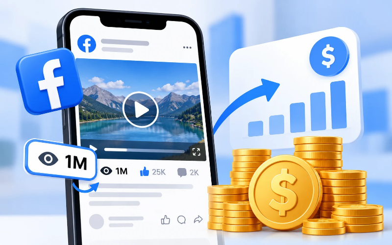 1 Triệu View Facebook Được Bao Nhiêu Tiền? Cách Tính Và Yếu Tố Ảnh Hưởng 1 1 triệu view Facebook được bao nhiêu tiền