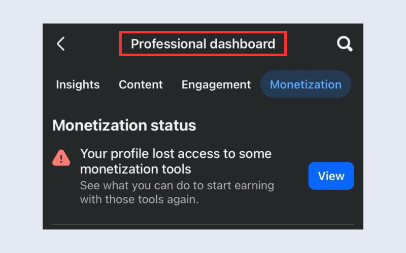 Cách Kháng Nghị Fanpage Bị Hạn Chế Kiếm Tiền Đúng Quy Trình 2026 6 Kiểm tra trong Professional Dashboard