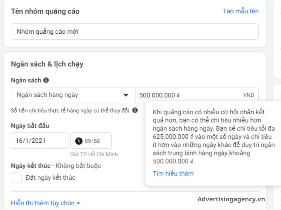 tài khoản chia theo giới hạn chi tiêu