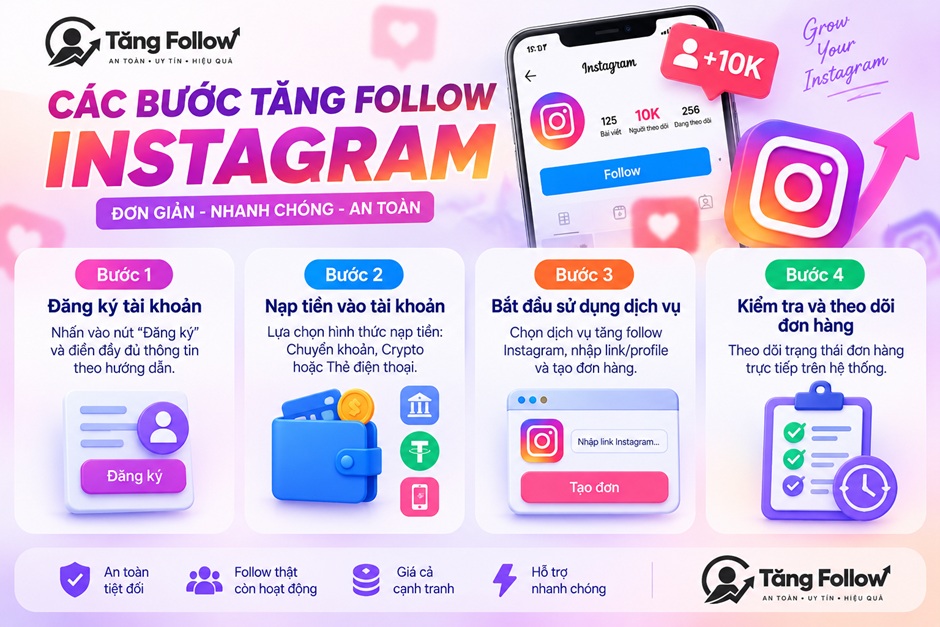 Các bước buff fl IG trên TangFollow